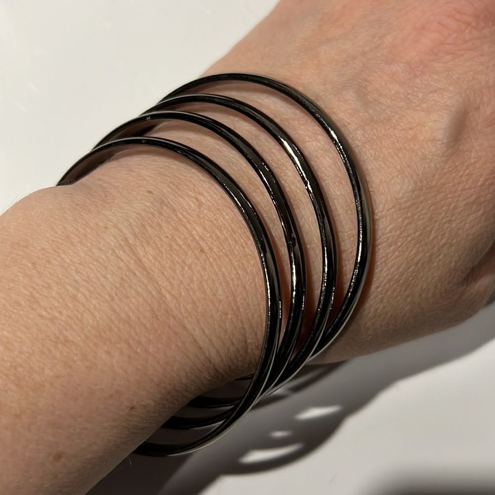 3 for $15 Black Metal Bracelet Set of 4